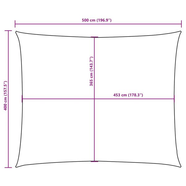 vidaXL Πανί Σκίασης Ορθογώνιο Μαύρο 4 x 5 μ. από Ύφασμα Oxford