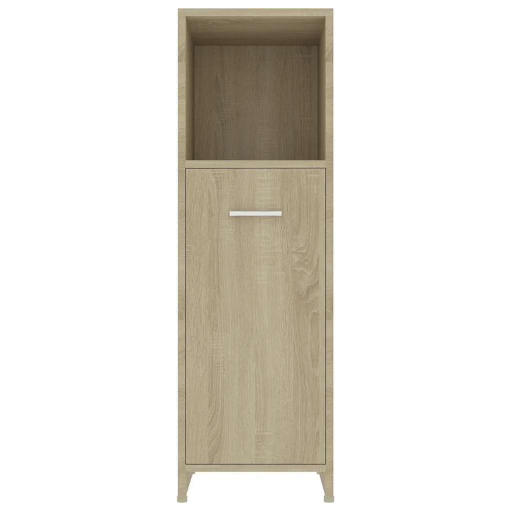 vidaXL Στήλη Μπάνιου Sonoma Δρυς 30 x 30 x 95 εκ. Επεξεργασμένο Ξύλο