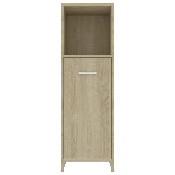 vidaXL Στήλη Μπάνιου Sonoma Δρυς 30 x 30 x 95 εκ. Επεξεργασμένο Ξύλο