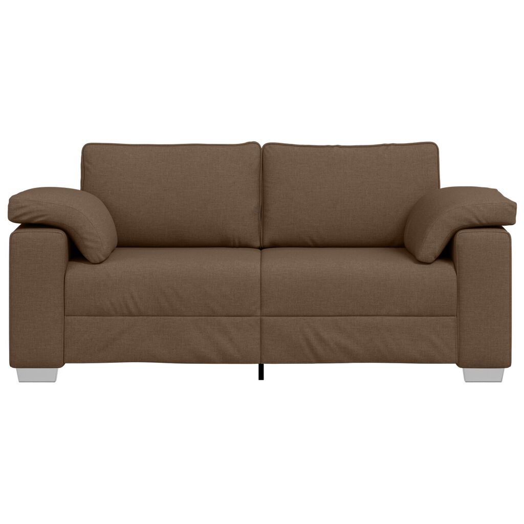 vidaXL Καναπές Loveseat Καφέ 140 εκ Υφασμάτινος