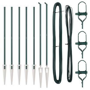 vidaXL &Sigma;&tau;ύ&lambda;&omicron;&sigmaf; &Pi;&epsilon;&rho;&iota;&phi;&rho;ά&xi;&epsilon;&omega;&nu; 7 pcs &Pi;&rho;ά&sigma;&iota;&nu;&omicron; &Alpha;&tau;&sigma;ά&lambda;&iota;