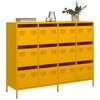 vidaXL Sideboard Μουστάρδα κίτρινη 135x39x103,5cm Ατσάλι ψυχρής έλασης