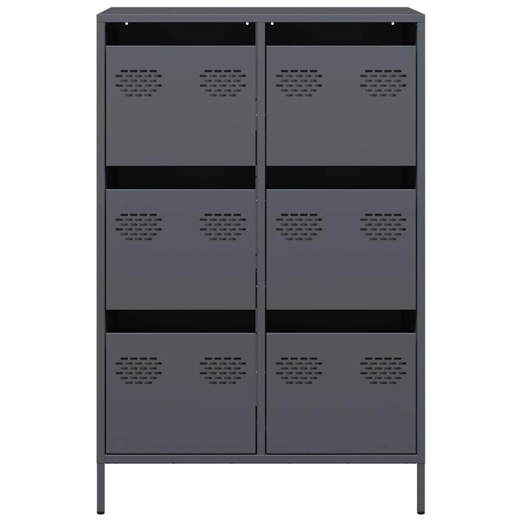 vidaXL Ντουλάπι Ανθρακί 68x39x101,5 εκ. από Χάλυβα