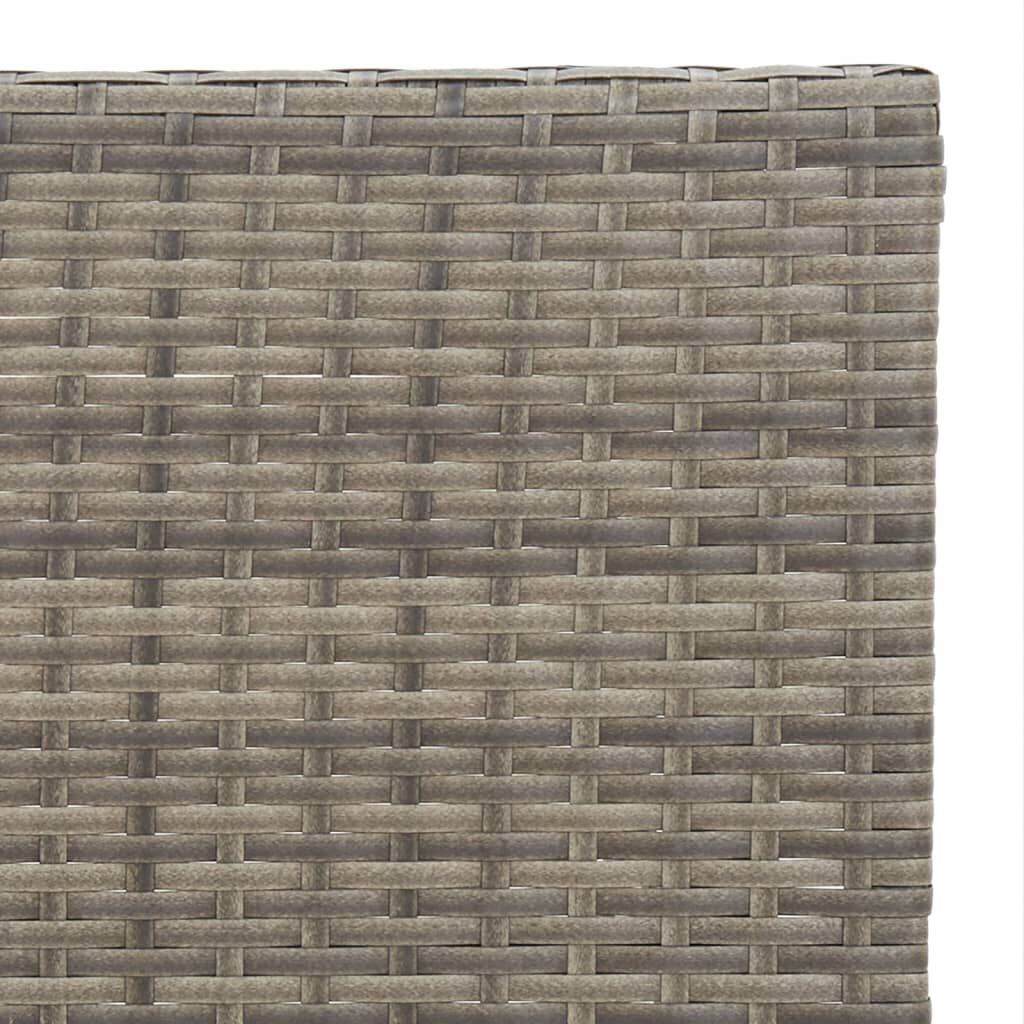 vidaXL Τραπέζι Bistro Πτυσσόμενο Γκρι 55x54x71 εκ. από Συνθετικό Ρατάν