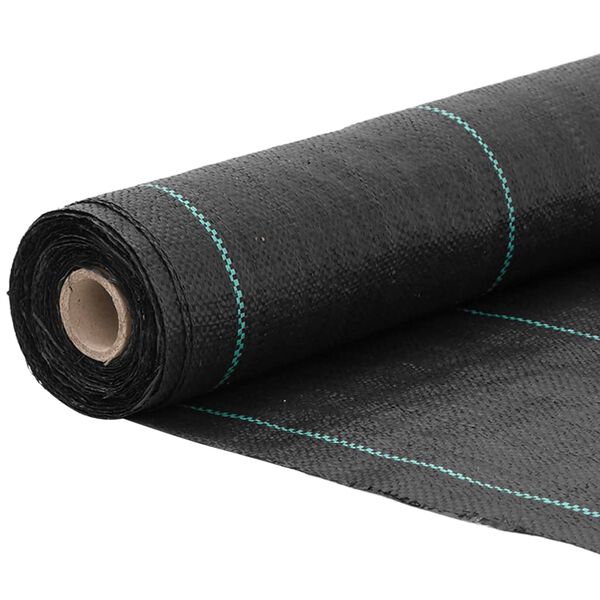 vidaXL Μεμβράνη Εδαφοκάλυψης Μαύρη 1,5x25 μ. από Πολυπροπυλένιο