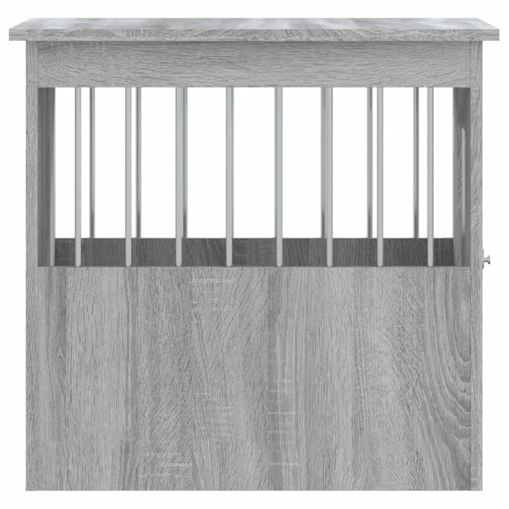 vidaXL Κλουβί Σκύλου Γκρι Sonoma 45x62x59 εκ. από Επεξεργ. Ξύλο
