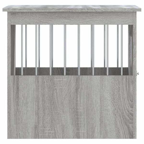 vidaXL Κλουβί Σκύλου Γκρι Sonoma 45x62x59 εκ. από Επεξεργ. Ξύλο
