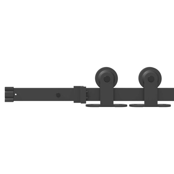 vidaXL Σετ Συρόμενης Πόρτας Λευκό και μαύρο 78 x 232 cm