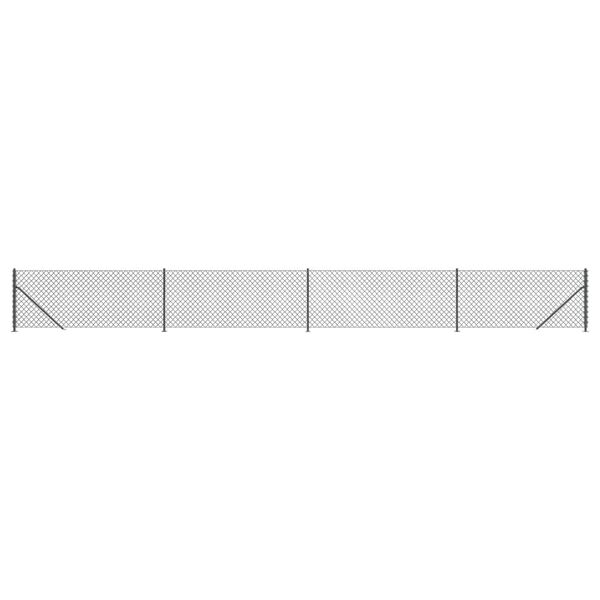 vidaXL Συρματόπλεγμα Περίφραξης Ανθρακί 1 x 10 μ. με Βάσεις Φλάντζα