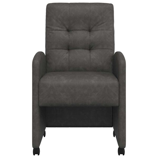 vidaXL Καρέκλες φαγητού 2 pcs Μαύρο 57 x 67 x 98 εκ Τεχνητό δέρμα