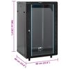 vidaXL Καμπίνα Δικτύου με Περιστ. Πόδια 18U 19" IP20 60x60x100 εκ.
