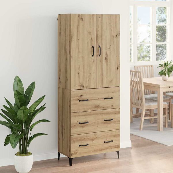 vidaXL Highboard Artisan Oak 69,5 x 34 x 180 &epsilon;&kappa;. &Epsilon;&pi;&epsilon;&xi;&epsilon;&rho;&gamma;&alpha;&sigma;&mu;έ&nu;&omicron; &xi;ύ&lambda;&omicron;
