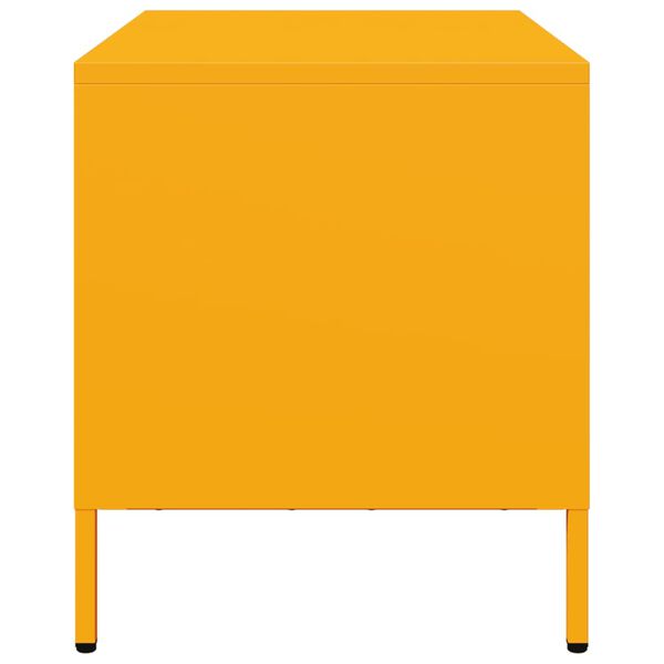 vidaXL Έπιπλο Τηλεόρασης Μουσταρδί 68x39x43,5 εκ. Ατσάλι Ψυχρής Έλασης