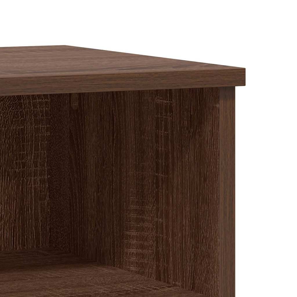vidaXL Κομοδίνα 2 τεμ. Καφέ Δρυς 40 x 35 x 50 εκ. από Επεξεργ. Ξύλο