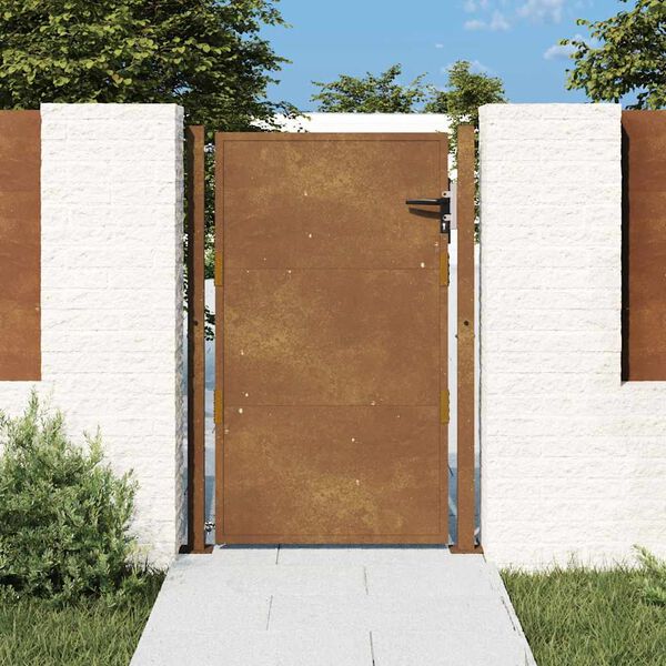 vidaXL Πόρτα Κήπου 100x125 εκ. από Ατσάλι Corten