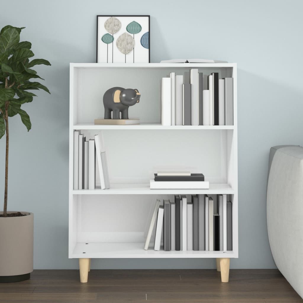 vidaXL Ντουλάπι Γυαλιστερό Λευκό 69,5x32,5x90 εκ. Επεξεργασμένο Ξύλο