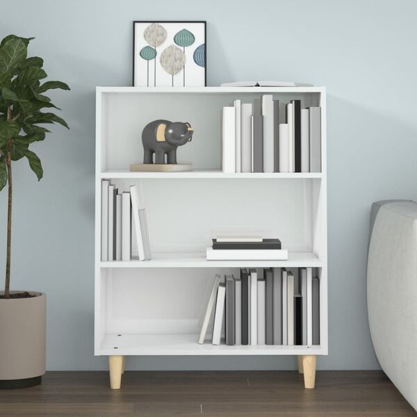 vidaXL Ντουλάπι Γυαλιστερό Λευκό 69,5x32,5x90 εκ. Επεξεργασμένο Ξύλο