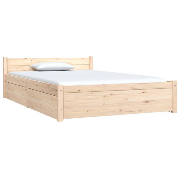 vidaXL Πλαίσιο Κρεβατιού με Συρτάρια 120x190 εκ. Small Double