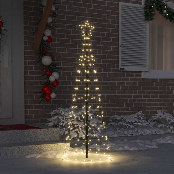 vidaXL LED Χριστουγεννιάτικο Δέντρο Θερμό λευκό 250 cm Σίδερο