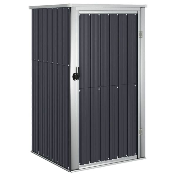 vidaXL Αποθήκη Εργαλείων Κήπου Ανθρακί 88x89x161 εκ. Γαλβαν. Ατσάλι