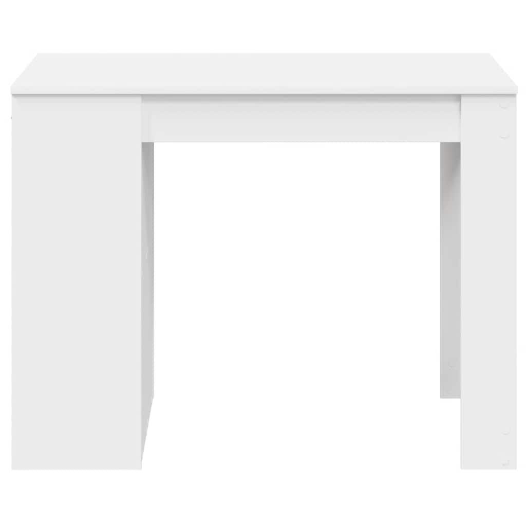 vidaXL Γραφείο με συρτάρι ράφι Λευκό 102x62x77,5cm Κατασκευασμένο ξύλο