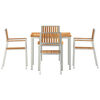 vidaXL Σέτ φαγητού για κήπο 5 pcs Καφέ Μασίφ ξύλο teak