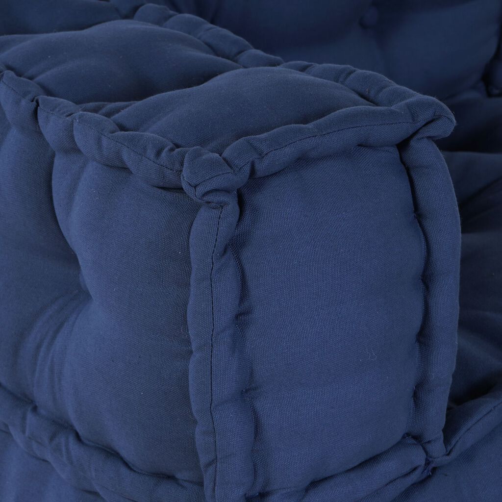 vidaXL Μοντέρνα Πουφ Indigo 140x70x36 Υφάσματος