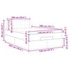 vidaXL Οθωμανικό κρεβάτι με στρώματα & LEDs Μαύρο Faux Leather