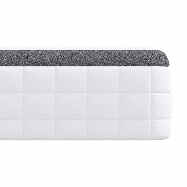 vidaXL Στρώμα Λευκό, Γκρι 90 x 190 cm Πλεκτό ύφασμα