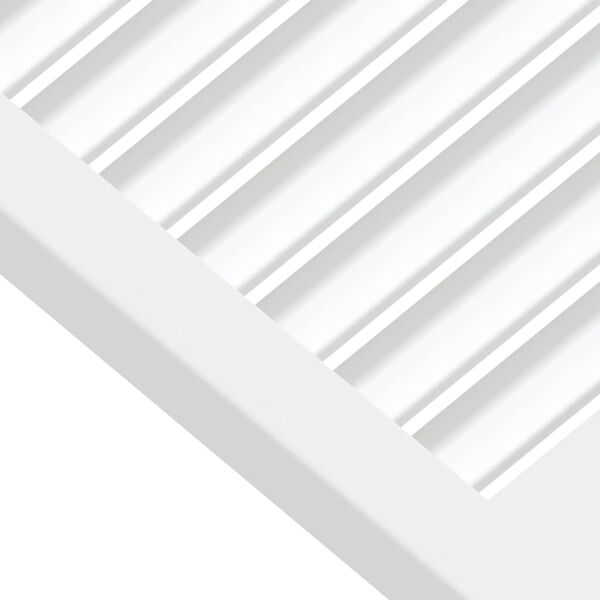 vidaXL Πορτάκια με Περσίδες 2 Τεμ. Λευκά 61,5x49,4εκ Μασίφ Ξύλο Πεύκου