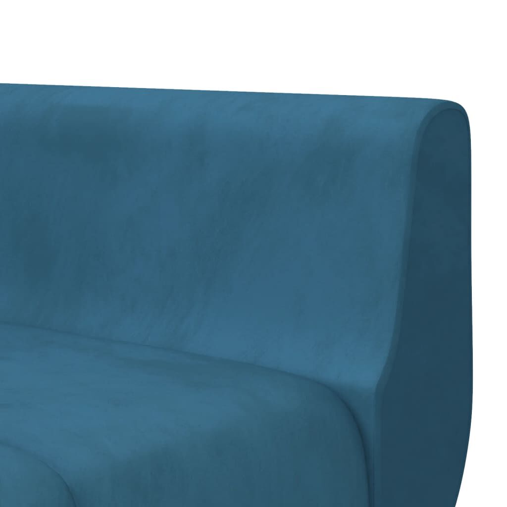 vidaXL Καναπές Κρεβάτι Γωνιακός Μπλε 275 x 140 x 70 εκ. Βελούδινος