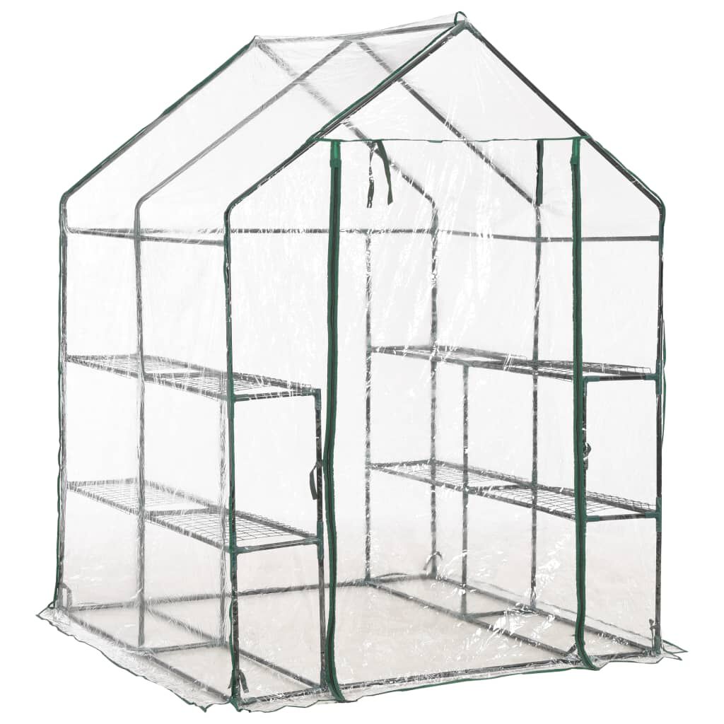 vidaXL Θερμοκήπιο με 8 Ράφια 143 x 143 x 195 εκ.