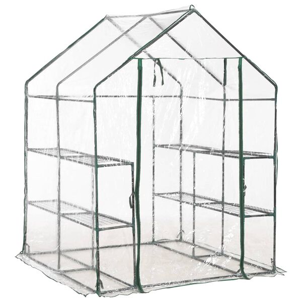 vidaXL Θερμοκήπιο με 8 Ράφια 143 x 143 x 195 εκ.