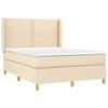 vidaXL &Kappa;&rho;&epsilon;&beta;ά&tau;&iota; Boxspring &mu;&epsilon; &Sigma;&tau;&rho;ώ&mu;&alpha; &Kappa;&rho;&epsilon;&mu; 140x200 &epsilon;&kappa;. &Upsilon;&phi;&alpha;&sigma;&mu;ά&tau;&iota;&nu;&omicron;