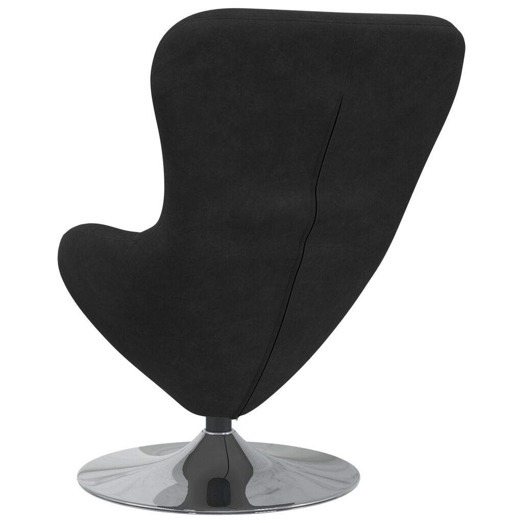 vidaXL Πολυθρόνα Αυγού Black Velvet