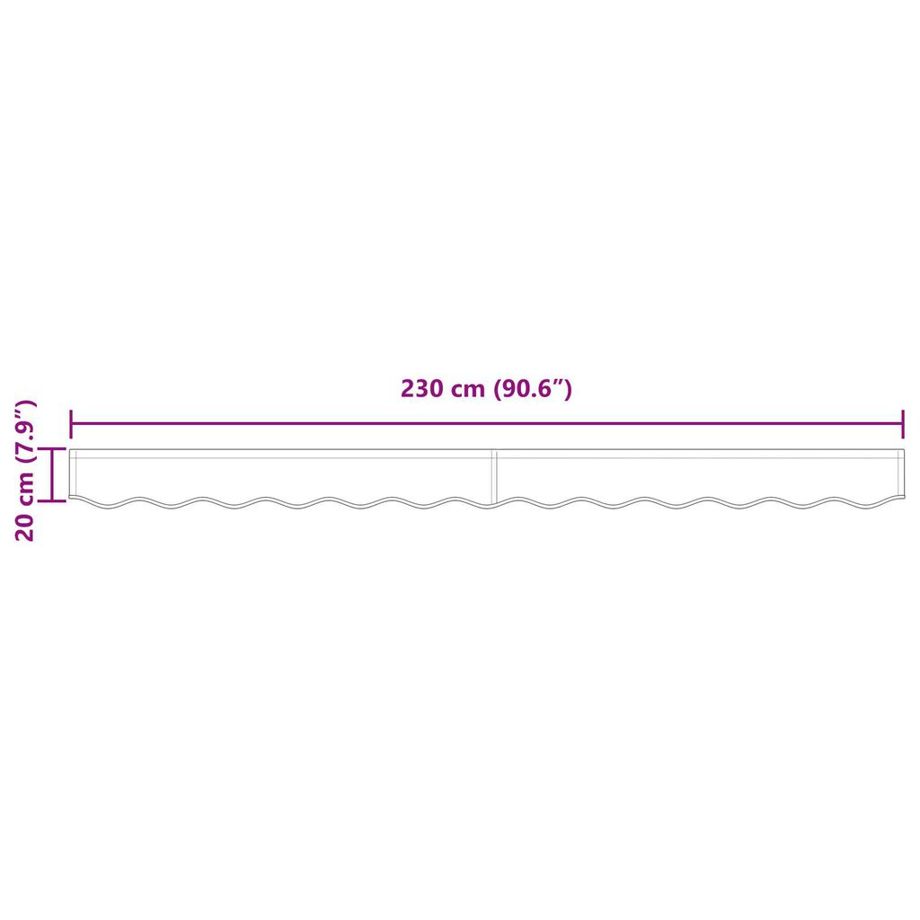 vidaXL Τέντα για πλαίσιο 2.5 μ. Μπορντό 2.3x0.2 μ.