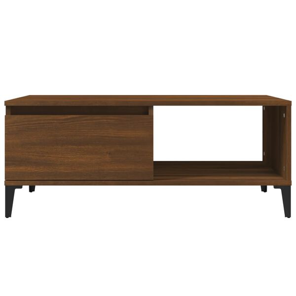 vidaXL Τραπεζάκι Σαλονιού Καφέ Δρυς 90x50x36,5 εκ. Επεξεργασμ. Ξύλο