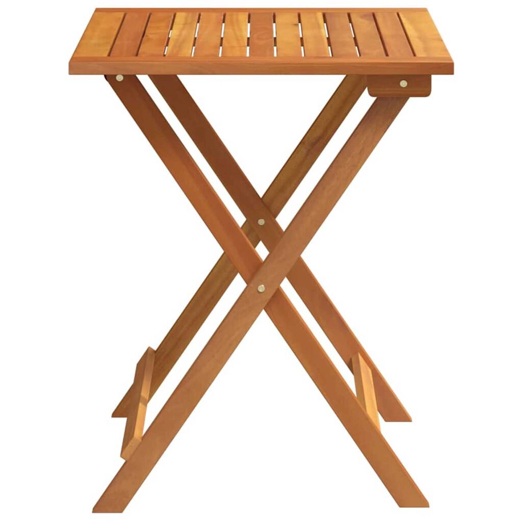 vidaXL Αναδιπλούμενο Τραπέζι Κήπου Φυσικό 60 x 60 x 72 cm