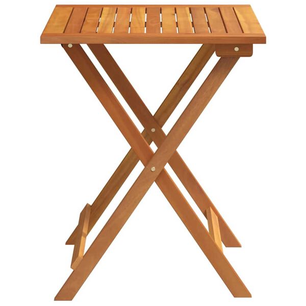 vidaXL Αναδιπλούμενο Τραπέζι Κήπου Φυσικό 60 x 60 x 72 cm