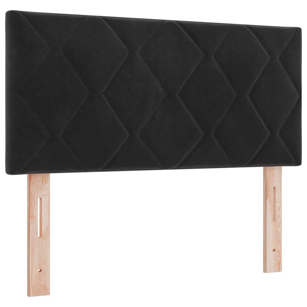 vidaXL Κρεβάτι Box Spring με Στρώμα Μαύρο Μονό Βελούδο