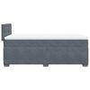 vidaXL Κρεβάτι Boxspring με Στρώμα Σκούρο Γκρι 100x200 εκ. Βελούδινο