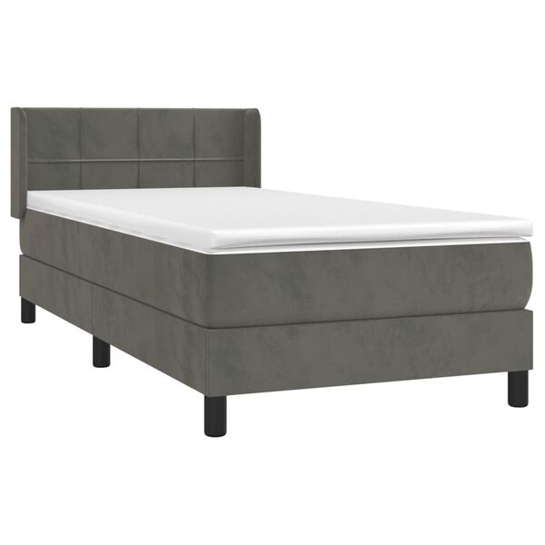 vidaXL &Kappa;&rho;&epsilon;&beta;ά&tau;&iota; Boxspring &mu;&epsilon; &Sigma;&tau;&rho;ώ&mu;&alpha; &Sigma;&kappa;&omicron;ύ&rho;&omicron; &Gamma;&kappa;&rho;&iota; 90x200 &epsilon;&kappa;. &Beta;&epsilon;&lambda;&omicron;ύ&delta;&iota;&nu;&omicron;