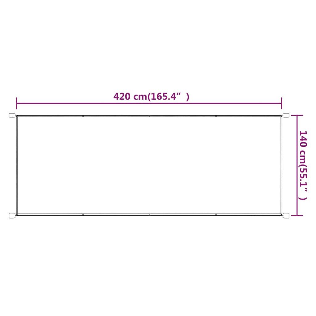 vidaXL Τέντα Κάθετη Τερακότα 140 x 420 εκ. από Ύφασμα Oxford