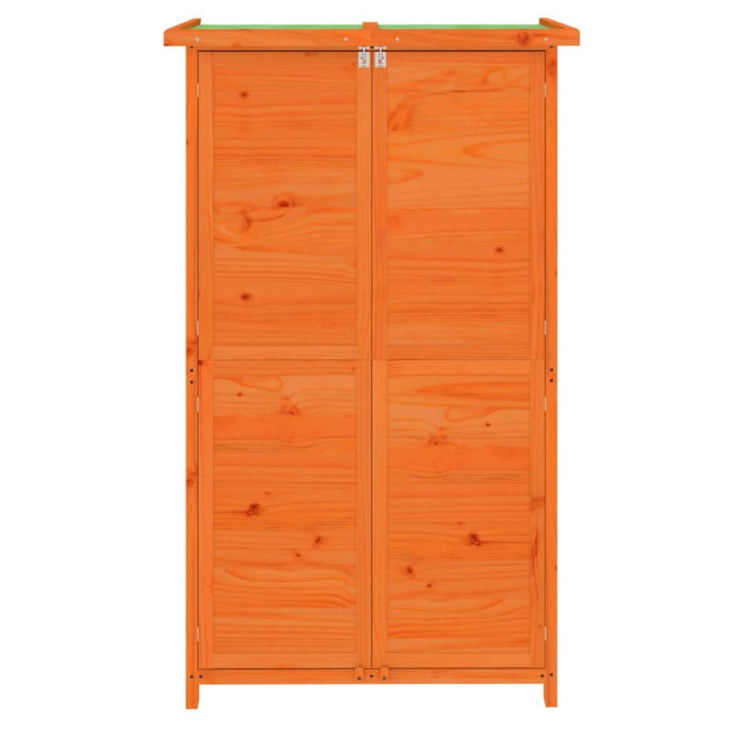 vidaXL Αποθήκη Εργαλείων Κήπου Καφέ 83x57x140 εκ. Μασίφ Ξύλο Πεύκου