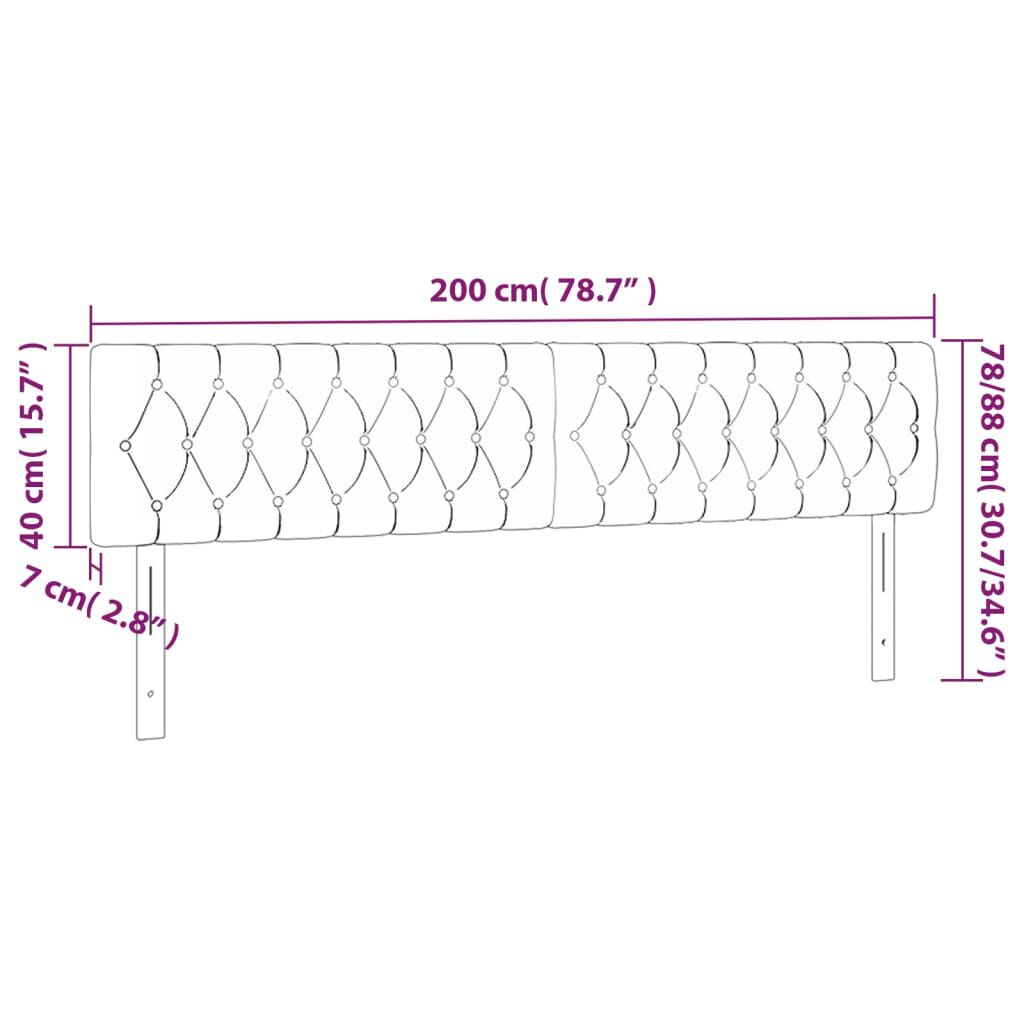 vidaXL Κεφαλάρια Κρεβατιού 2 τεμ. Taupe 100x7x78/88 εκ. Υφασμάτινο