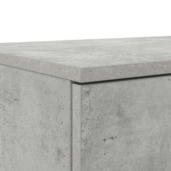 vidaXL Συρτάρια κρεβατιού Γκρι σκυροδέματος 140 x 36.5 x 16.5 εκ