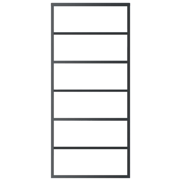 vidaXL Συρόμενη Πόρτα με Σετ Υλικού ESG Γυαλί & Αλουμίνιο 90 x 205 εκ.