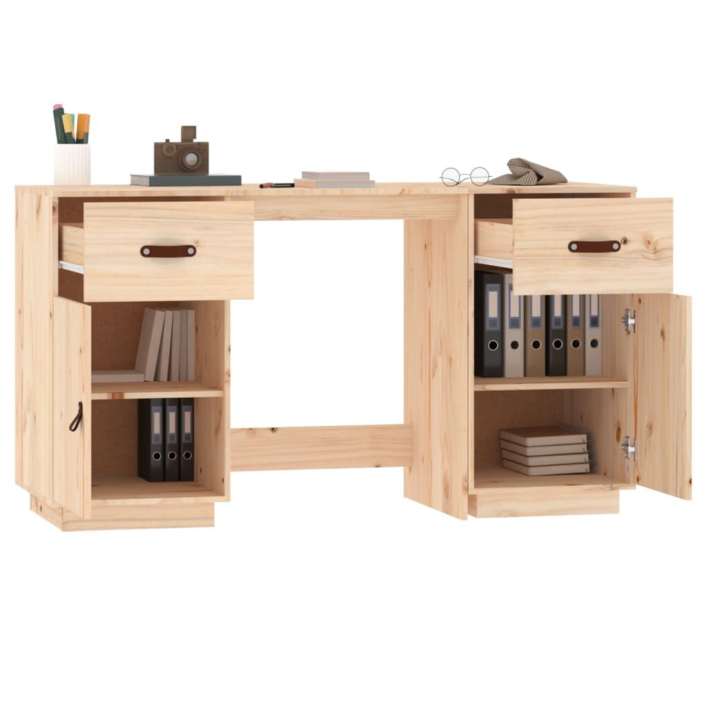 vidaXL Ντουλάπι Γραφείου 135 x 50 x 75εκ. από Μασίφ Ξύλο Πεύκου