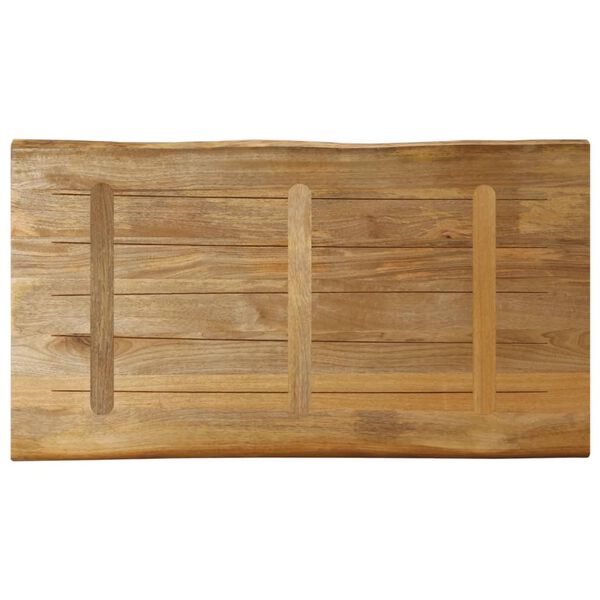 vidaXL Επιφάνεια Τραπεζιού 110x60x2,5 εκ. Live Edge Μασίφ Ξύλο Μάνγκο