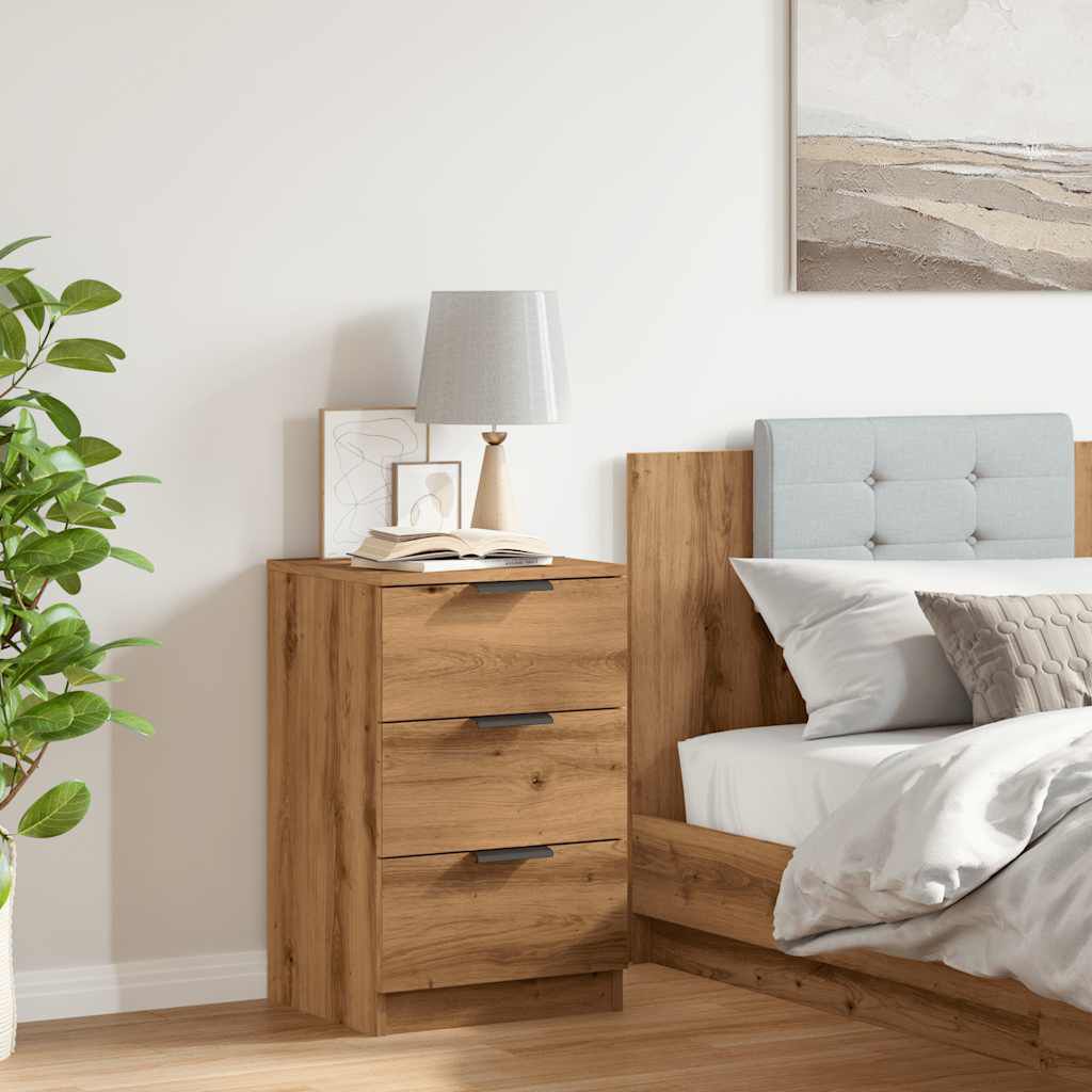 vidaXL Κομοδίνο Αρτισιανή Δρυς 40x36x65 εκ. από Επεξεργασμένο Ξύλο